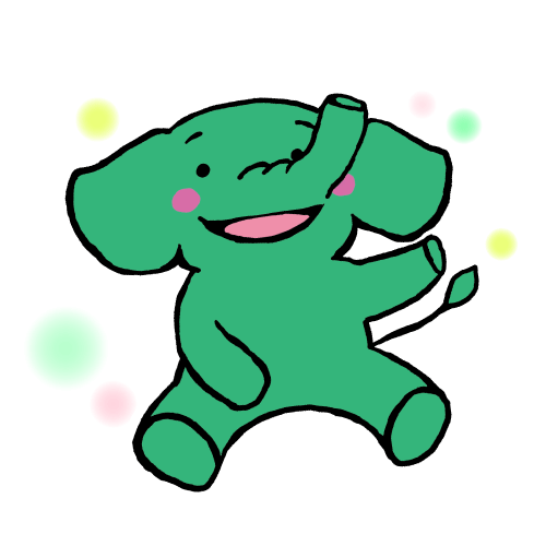 アットスクールのイメージキャラクター ゾウくん